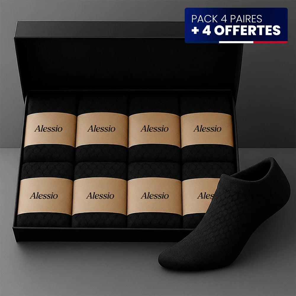 Chaussettes basses Alessio en bambou premium - Pieds sains & Sans odeur