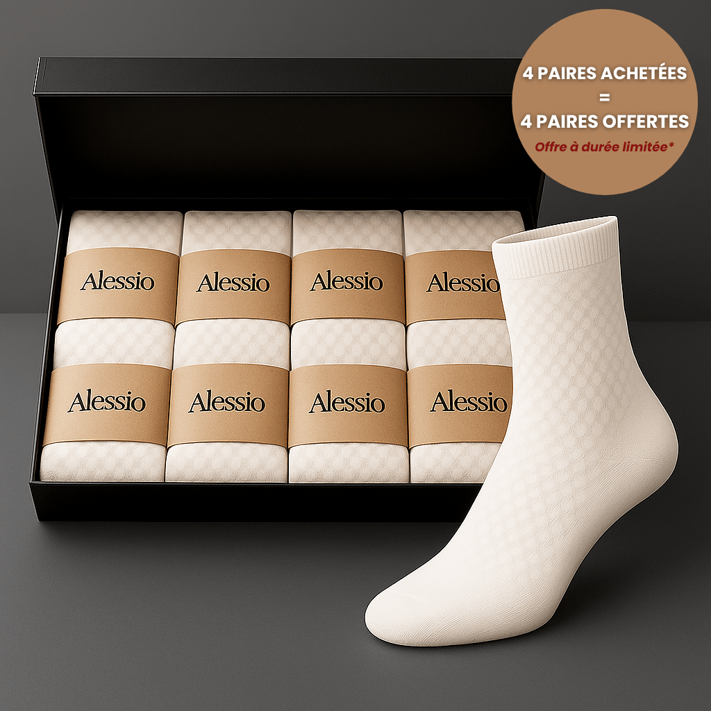 Chaussettes mi-hautes Alessio en bambou premium - Résistantes & Anti-Odeurs