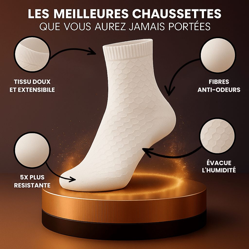 Chaussettes mi-hautes Alessio en bambou premium - Résistantes & Anti-Odeurs