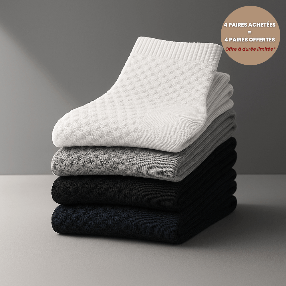Chaussettes mi-hautes Alessio en bambou premium - Résistantes & Anti-Odeurs