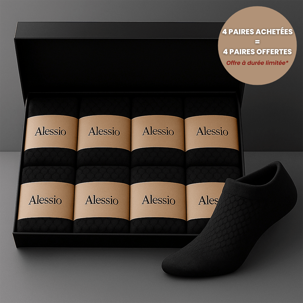 Chaussettes basses Alessio en bambou premium - Résistantes & Anti-Odeurs