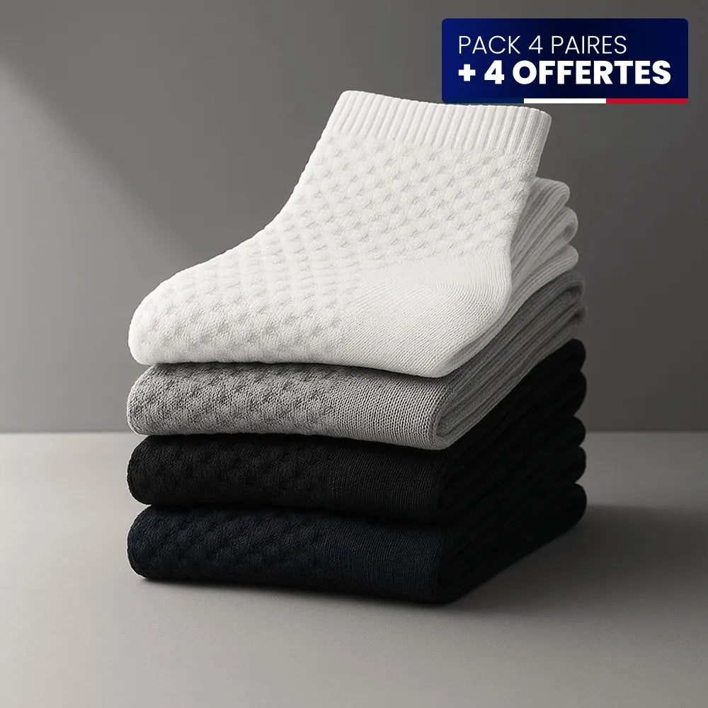 Chaussettes basses Alessio en bambou premium - Pieds sains & Sans odeur