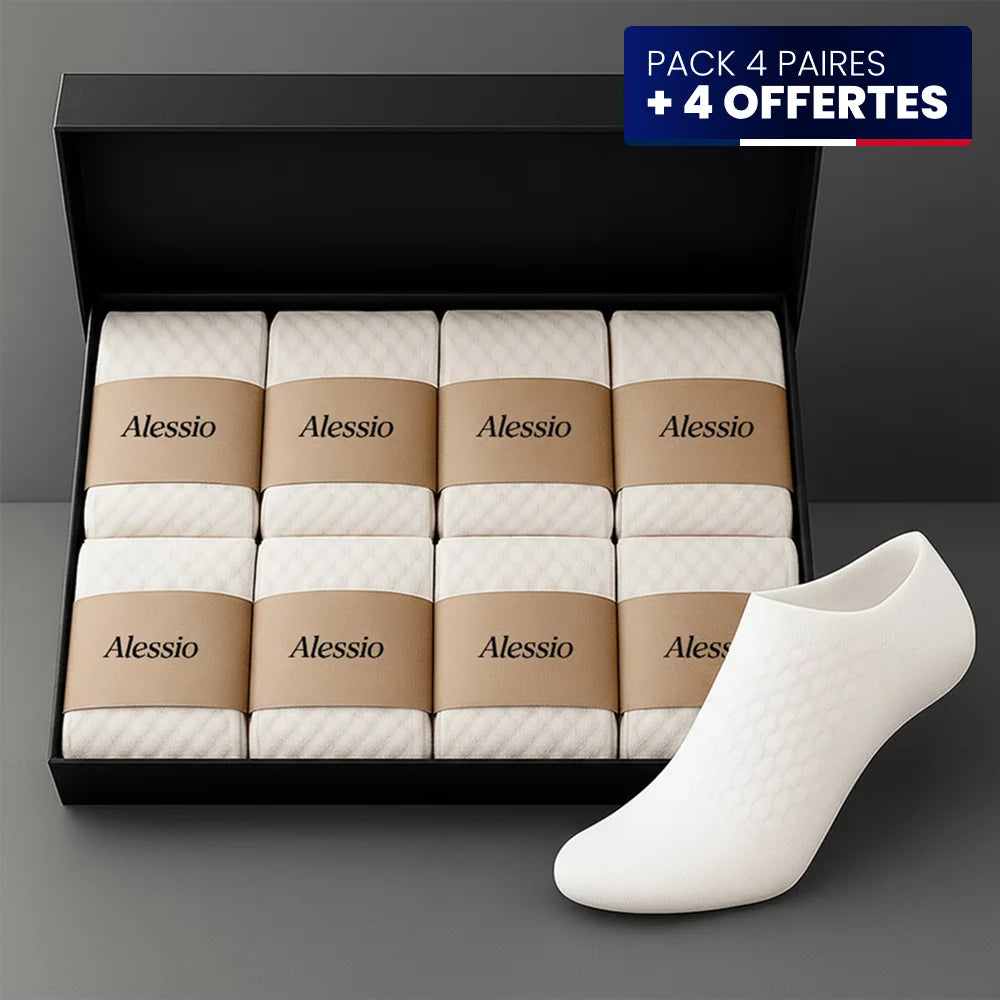 Chaussettes basses Alessio en bambou premium - Pieds sains & Sans odeur