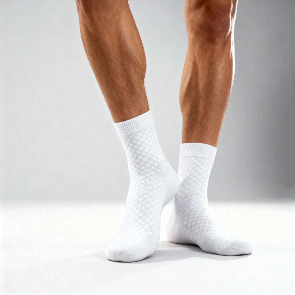 Chaussettes mi-hautes Alessio en bambou premium - Pieds sains & Sans odeur